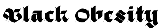 Black Obesity Font Image