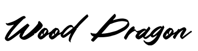 Wood Dragon Font Image