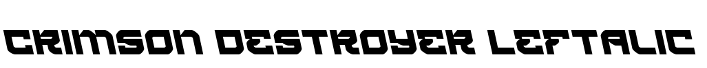 Crimson Destroyer Leftalic Font Image