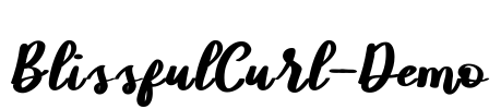 BlissfulCurl-Demo Font Image