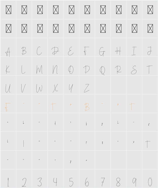 Hintterland Signature Character Map