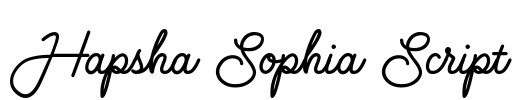 Hapsha Sophia Script Font Image