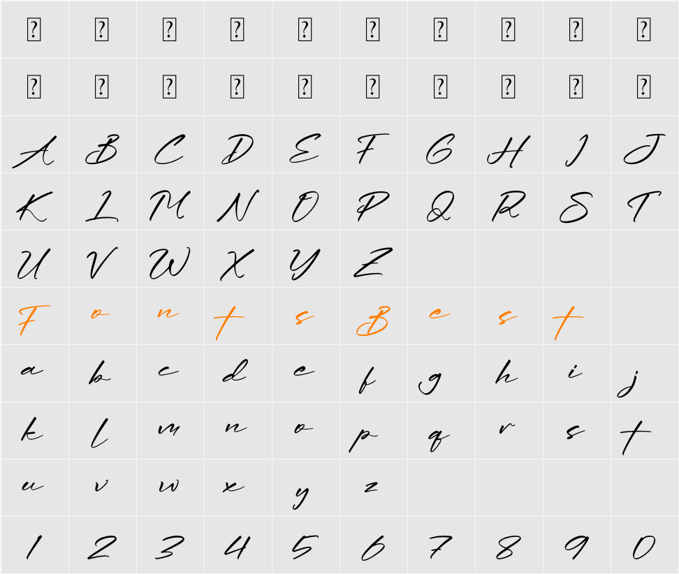 Realista Thiffany Character Map