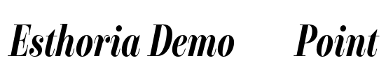 Esthoria Demo 24 Point Font Image