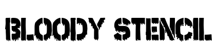 Bloody Stencil Font Image