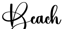 Beach Font Image