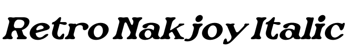 Retro Nakjoy Italic Font Image