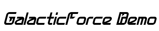 GalacticForce Demo Font Image