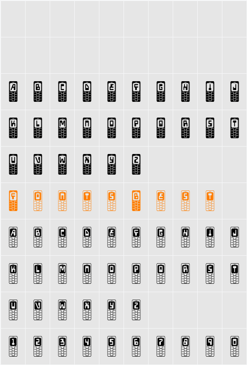 Hola Mota Condensed Character Map