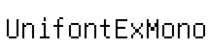 UnifontExMono Font Image