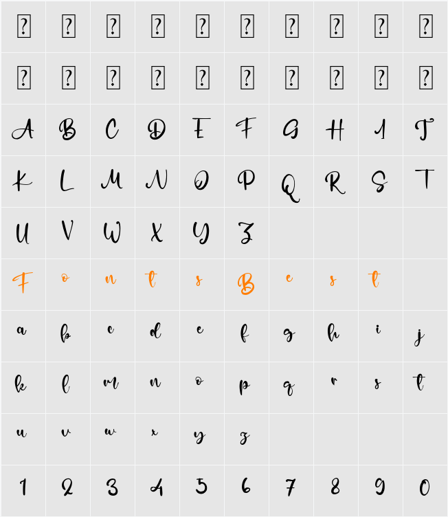 Allertown Character Map