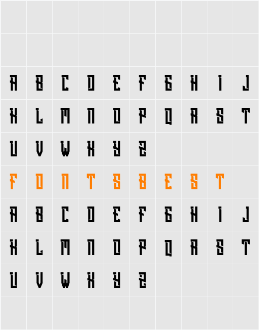 Blasher DEMO Character Map