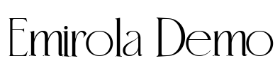 Emirola Demo Font Image