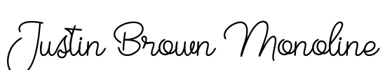 Justin Brown Monoline Font Image