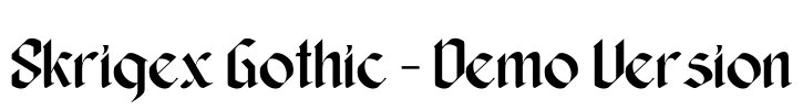 Skrigex Gothic - Demo Version Font Image