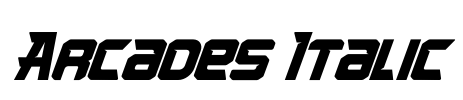 Arcades Italic Font Image