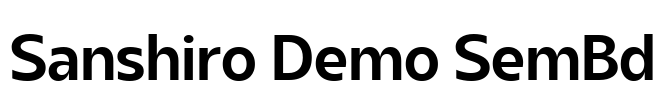 Sanshiro Demo SemBd Font Image