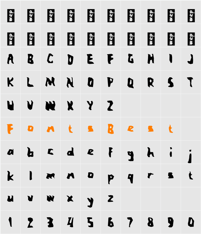 M Menyos Character Map