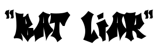 "Bat Liar" Font Image