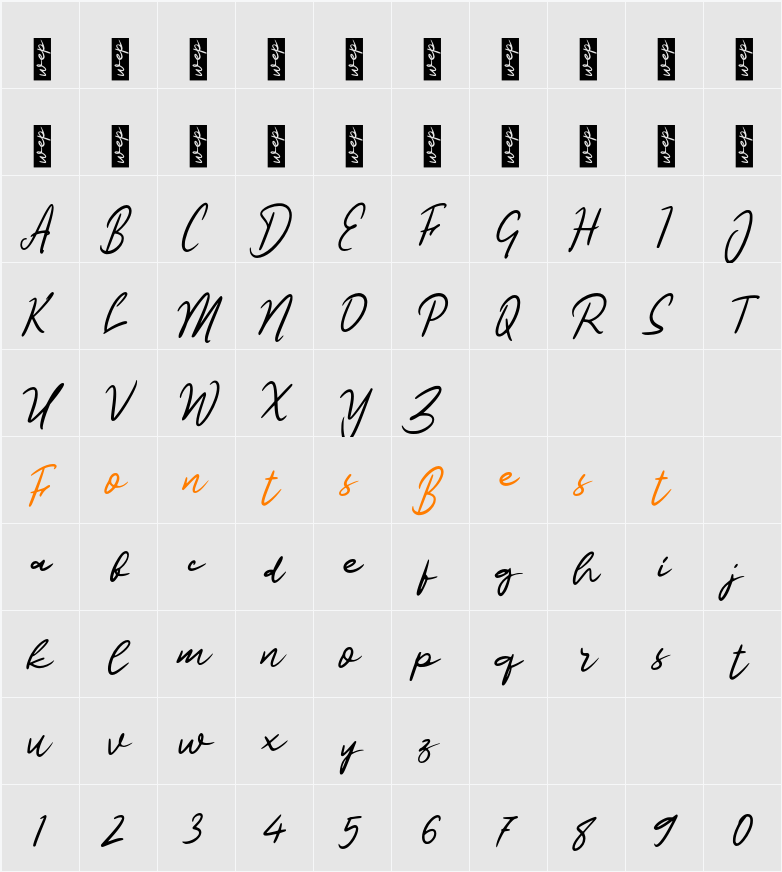 L Lelakon Signature Character Map