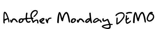 Another Monday DEMO Font Image