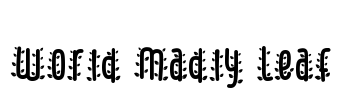World Madly Leaf Font Image