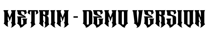 Metrim - Demo Version Font Image