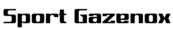 Sport Gazenox Font Image
