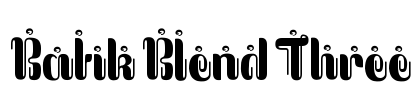 Batik Blend Three Font Image