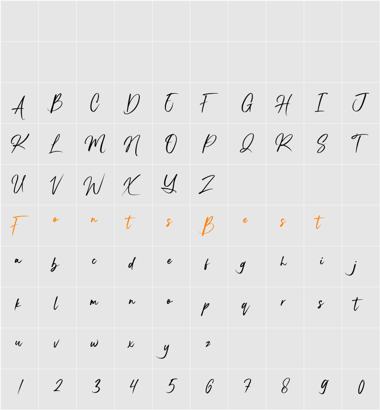 Kagenise Character Map