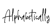 Alphabetically Font Image