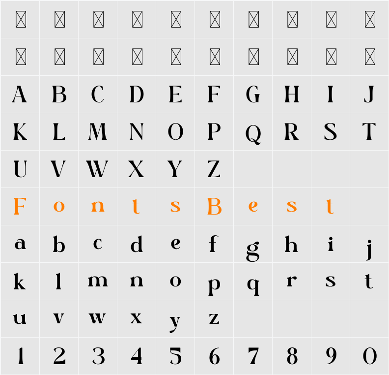 Chigero Character Map