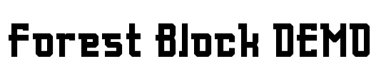 Forest Block DEMO Font Image