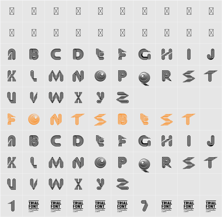 Goline Display Demo Character Map