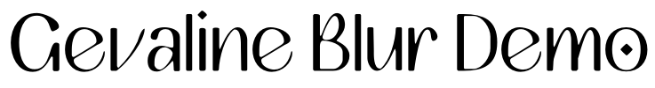 Gevaline Blur Demo Font Image