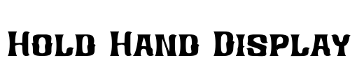 Hold Hand Display Font Image