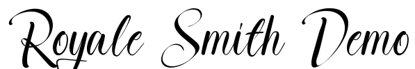 Royale Smith Demo Font Image