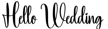 Hello Wedding Font Image