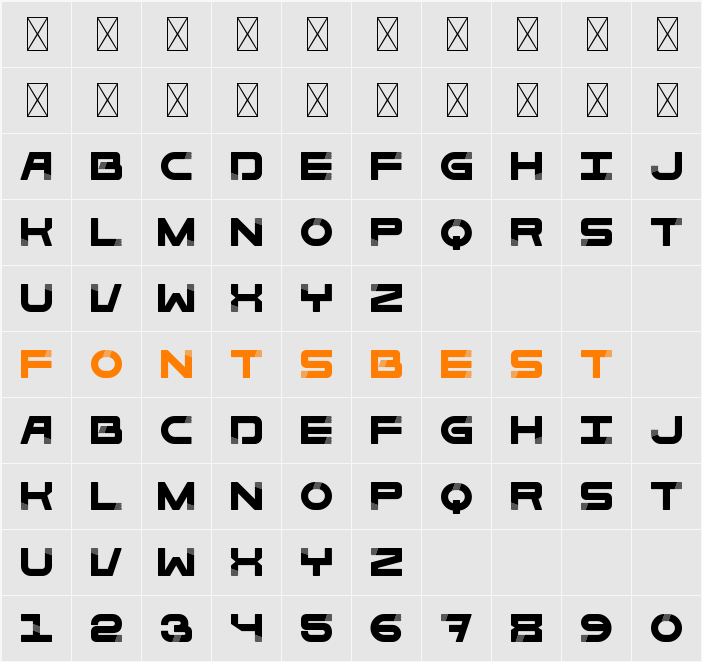 Bold Brick Eight Character Map