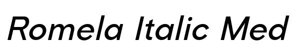 Romela Italic Med Font Image