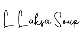 L Laksa Soup Font Image