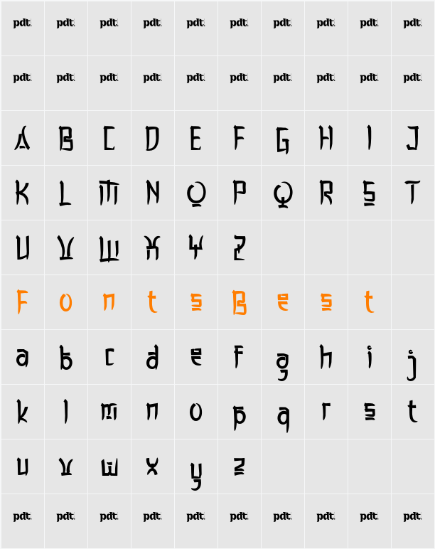 WAOMtrial Character Map