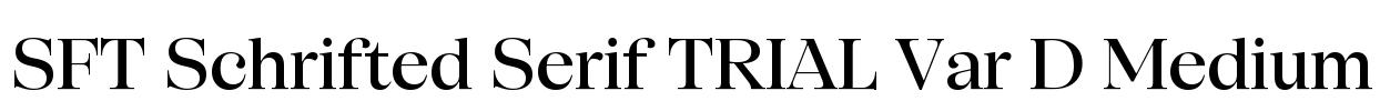 SFT Schrifted Serif TRIAL Var D Medium Font Image