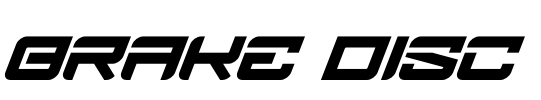 Brake DIsc Font Image