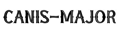 CANIS-MAJOR Font Image