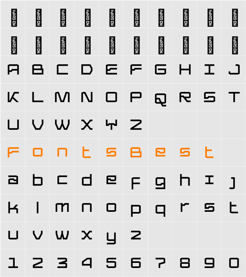 Froxa Medium Character Map
