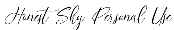 Honest Sky Personal Use Font Image
