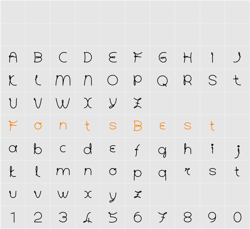 AngolettaRegular Character Map