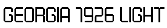 Georgia 1926 Light Font Image