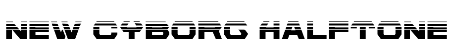 New Cyborg Halftone Font Image
